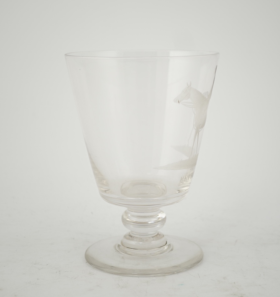 A Newcastle horse racing rummer, c.1861